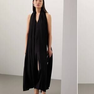 Obando Black Draped Gown Size 8 Formal Old Money Elegant Flowy Designer $345